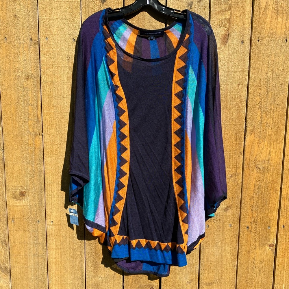 NWT women’s French Connection poncho + inner tank/liner